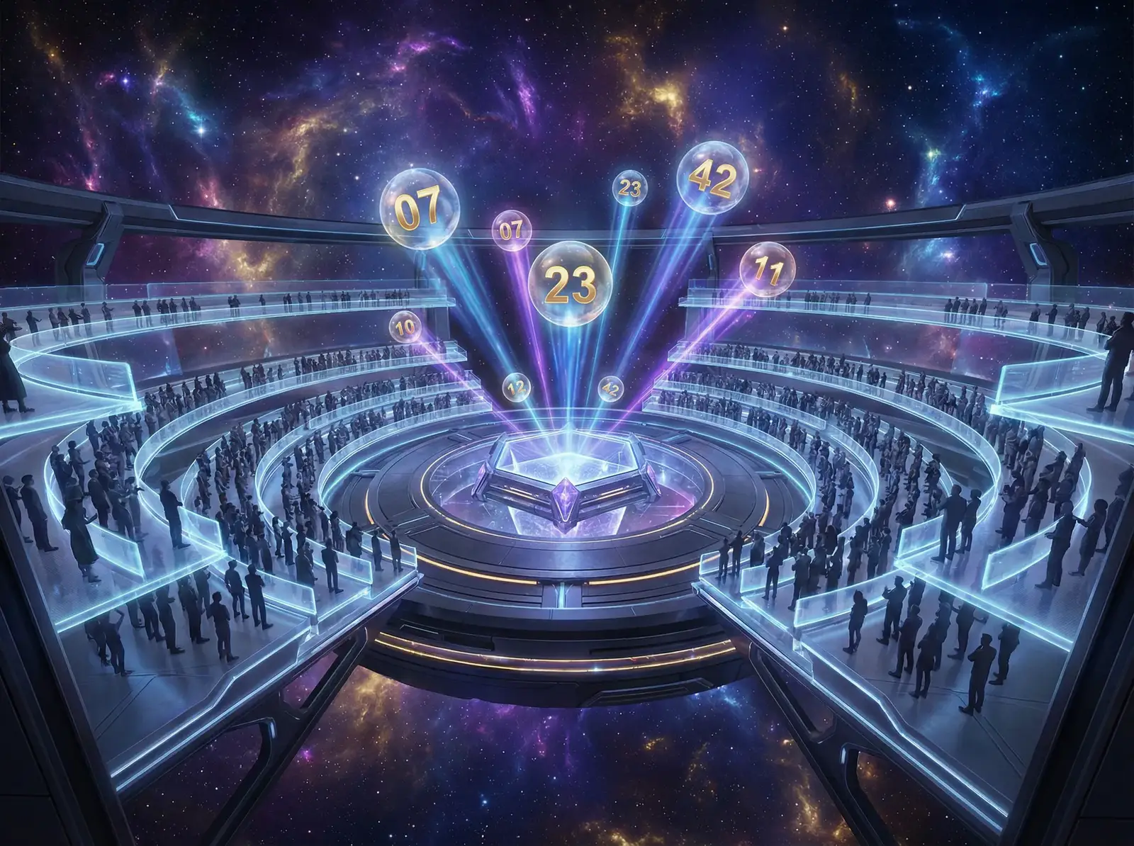 澳门福彩彩票游戏宇宙开奖大厅量子抽奖仪式